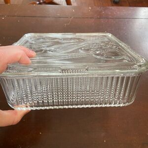 Clear Glass Rectangular Storage Dish with Lid - Clear